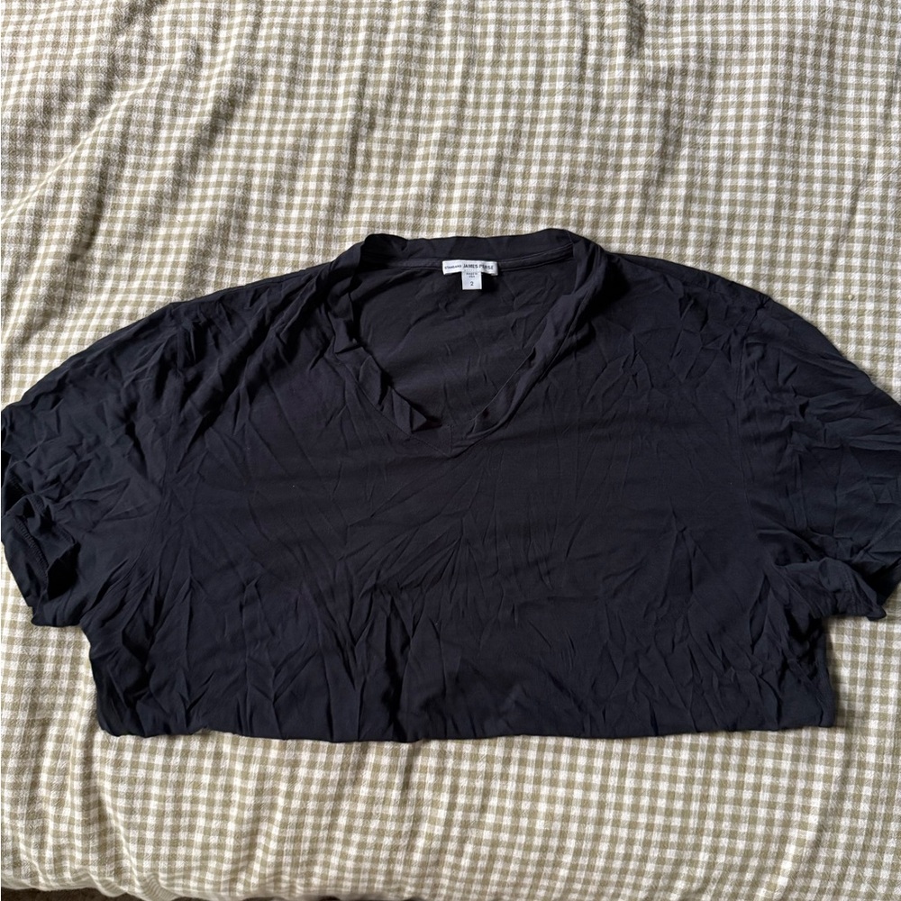 Men’s Black V-Neck Top